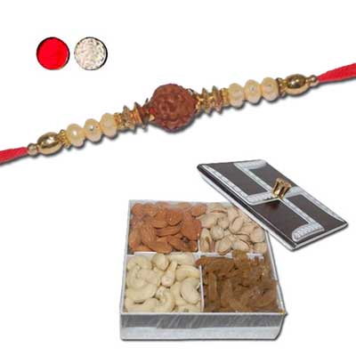 "Rakhi - FR- 8510 A (Single Rakhi), Shubh Mangal Dry Fruit Box DFB2000 - Click here to View more details about this Product